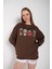 Kadın Oversize Coffee Baskılı Sweatshirt 2