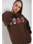 Kadın Oversize Coffee Baskılı Sweatshirt 3