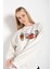 Kadın Oversize Coffee Baskılı Sweatshirt 3