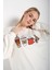 Kadın Oversize Coffee Baskılı Sweatshirt 4