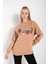 Kadın Oversize Coffee Baskılı Sweatshirt 1
