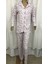 14301-NENA Kadın Önden Açık Orta Kalın Pijama Takımı-Pembe 3