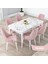 Concept Lia Serisi Beyaz Mermer Desen Açılabilir 80X132 Yemek Masası Takımı 6 Sandalye 1