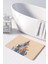 Sevimli Tasarımlı Yılbaşı Dekoru Banyo Paspası, Kaymaz Taban, Makinede Yıkanabilir, Yeni Yıl Paspası 50x80 Cm 1