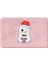 Sevimli Tasarımlı Yılbaşı Dekoru Banyo Paspası, Kaymaz Taban, Makinede Yıkanabilir, Yeni Yıl Paspası 50x80 Cm 2
