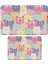 Sevimli Tasarımlı Mikrofiber 2'li Takım Banyo Paspası, Kaymaz Taban, Makinede Yıkanabilir (40x60 Cm - 50x80 Cm) 1