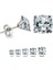 Kadın Gümüş Tektaş Küpe 3/4/5/6/7 mm Zirkon Taşlı Çivili 1