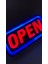 'open' Işıklı Özel Tabela - LED ile Neon Görünümlü Tabela (25X12CM) 5