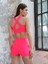 Neon Pembe Toparlayıcı Mini Şort 2