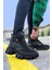 Siyah Dozer Taban Unisex Günlük Spor Bot 2