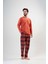 203104-3827 Erkek Uzun Kol Kiremit Pijama Takımı 2