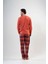 203104-3827 Erkek Uzun Kol Kiremit Pijama Takımı 4