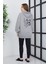 Kadın Line Art Sırt Baskılı Oversize Sweatshirt Oversize 2