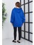 Kadın Line Art Baskılı Oversize Sweatshirt Oversize 3