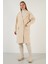 Oversize Çift Düğmeli Kruvaze Yaka Uzun Kaban Bayan Kaban 6230043 1