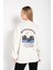 Kadın Mountainous Baskılı Oversize Sweatshirt 3