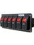 6 Anahtar Swicth Panel Slim Model Kırmızı Işık Sembollü 12-24V 1