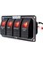 4 Anahtar Swicth Panel Slim Model Kırmızı Işık Sembollü 12-24V 1