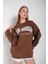 Kadın Los Angeles Baskılı Oversize Sweatshirt 1