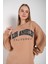 Kadın Los Angeles Baskılı Oversize Sweatshirt 1