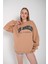 Kadın Los Angeles Baskılı Oversize Sweatshirt 2
