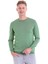 Yeşil Regular Fit Düz Yün Bisiklet Yaka Triko Kazak 1