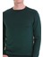 Koyu Yeşil Regular Fit Düz Yün Bisiklet Yaka Triko Kazak 5