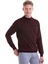 Bordo Regular Fit Düz Yün Yarım Balıkçı Yaka Triko Kazak 1