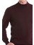 Bordo Regular Fit Düz Yün Yarım Balıkçı Yaka Triko Kazak 5