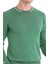 Yeşil Regular Fit Çizgili Yün Bisiklet Yaka Triko Kazak 5