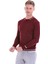 Bordo Regular Fit Çizgili Yün Bisiklet Yaka Triko Kazak 3