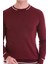 Bordo Regular Fit Çizgili Yün Bisiklet Yaka Triko Kazak 5