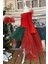 Kız Çocuk Asimetrik Kırmızı Yeşil Tütü Noel Elbise, Parti Elbisesi, Doğum Günü Elbisesi, Bandana 4