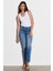 Straight Fit Düz Kesim Yüksek Bel Esnek Jean Kot Pantolon 1