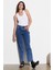 Kadın Mom Straight Fit Yüksek Bel Esnek Jean Kot Pantolon 1