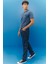 Erkek West Straight Fit Normal Bel Esnek Jean Kot Pantolon 2