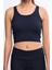 Lacivert Kadın Fitilli Crop Top - Luna 1