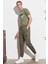Regular Fit Normal Kesim %100 Pamuk Haki Jogger Eşofman Altı 3