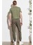 Regular Fit Normal Kesim %100 Pamuk Haki Jogger Eşofman Altı 5