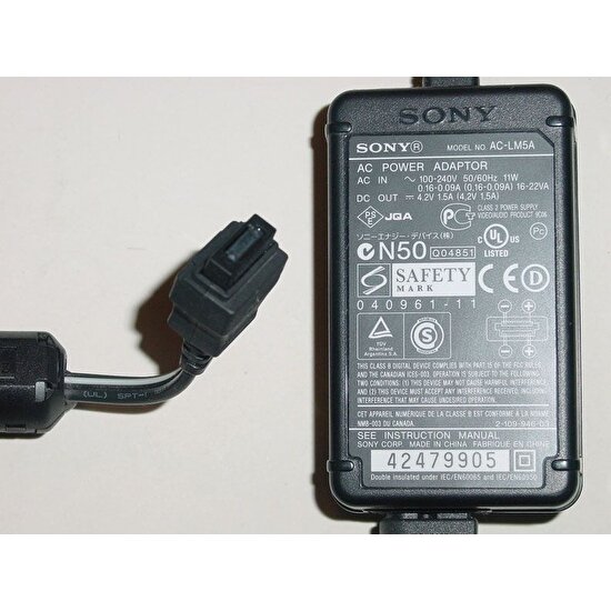Sony AC-LM5A CLASS2 Power Adaptör