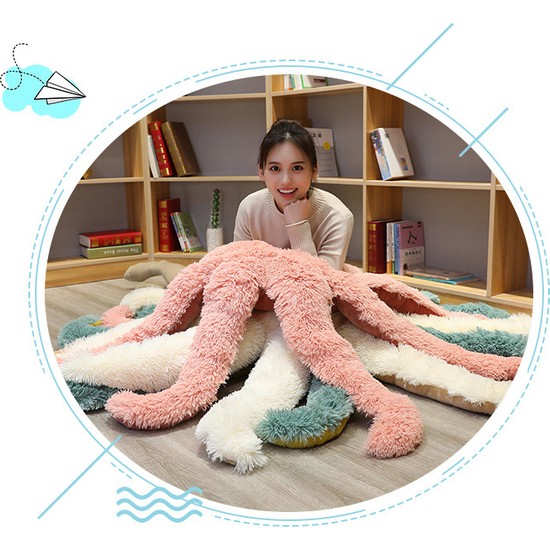 Prodigy Toy Ahtapot Peluş Oyuncak Büyük Yastık (Yurt Fiyatı