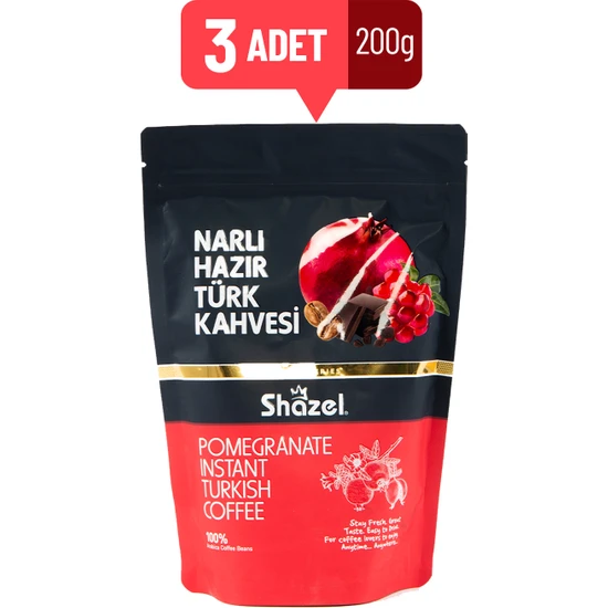 Shazel Narlı Hazır Türk Kahvesi 200 gr x 3'lü