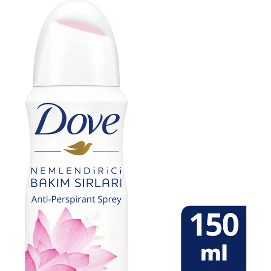 Dove Kadın Sprey Deodorant Lotus Çiçeği Kokusu Işıldayan Bakım 150 ml