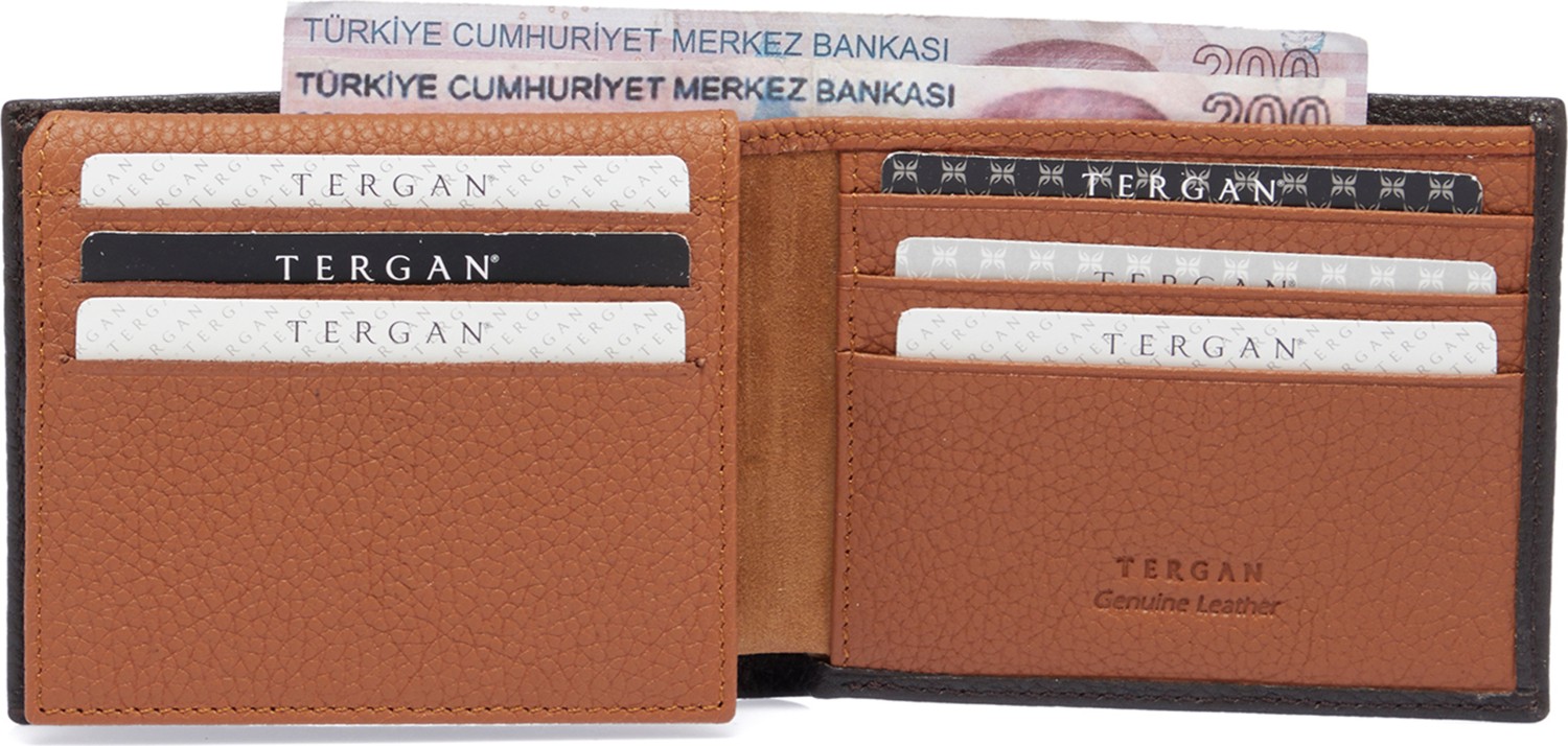 Tergan Siyah Hakiki Deri Erkek Cüzdan S1CE00001648-A41 Düz Desenli Standart Boy Minimalist Stil görsel 5