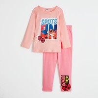 June Kız Çocuk Lady Bug Lisanslı Penye Pijama Takımı