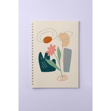 Co Notes  3'lü Spiralli Çizgisiz Defter Seti - Flowers Series A5 (15X21CM)