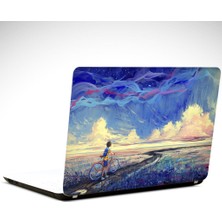 Bisikletli Çocuk Laptop Sticker