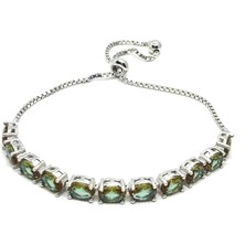 Nisa 925 Ayar Gümüş Zultanit Taşlı Asansörlü Bileklik