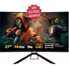 GamePower GPR27C1MS144 27" 144Hz  1ms (Display+HDMI) FreeSync Full HD Curved Monitör