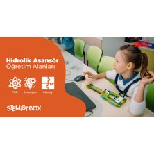 Stemist Box Hidrolik Asansör (Ahşap Eğitici Oyuncak Stem Eğitim Seti Robotik Kodlama )